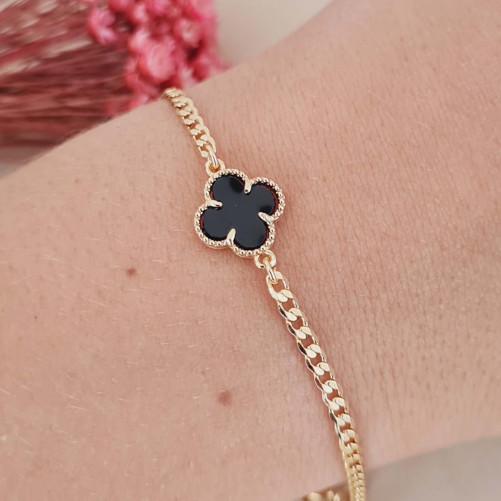 Pulseira Van Cleef Banhado a Ouro 18k