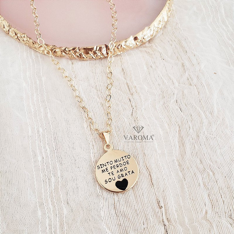 Colar Especial Hoʻoponopono Banhado em Ouro 18k