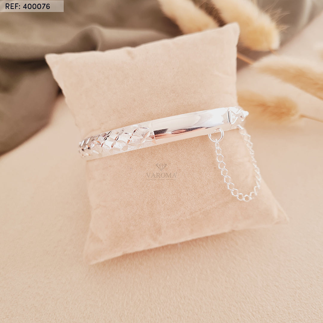 Bracelete com Fecho com Detalhes Diamantados | em Prata 925