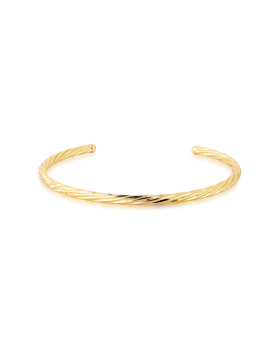 Bracelete de Aro Torcido Banhado a Ouro 18k