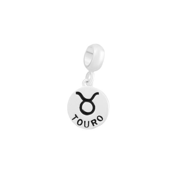 Berloque com Símbolo e Nome do Signo "Touro"