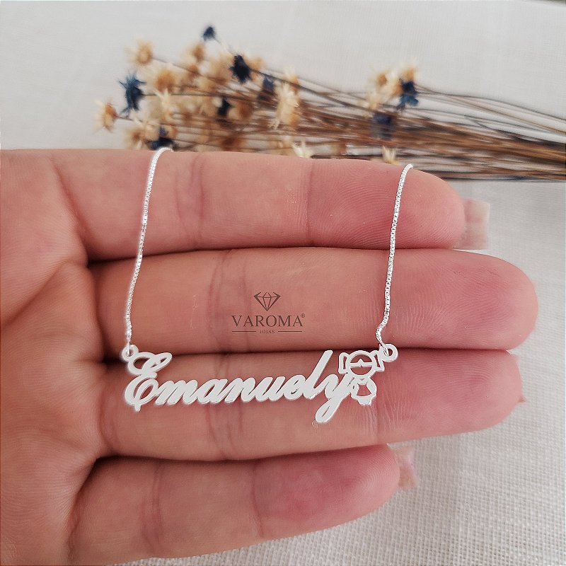 Colar personalizável com nome em prata 925