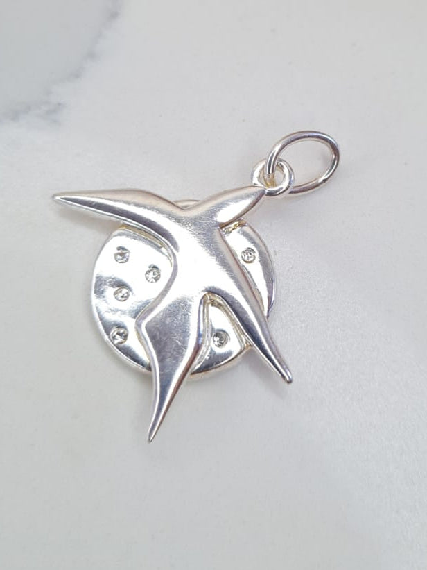 Pingente Pomba da paz | Banhado em prata 925