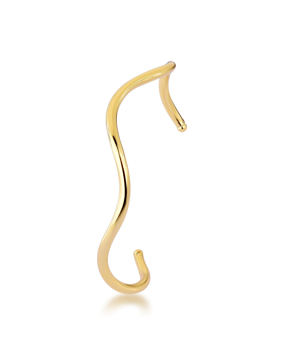 Bracelete com Aro Ondulado Banhado a Ouro 18k