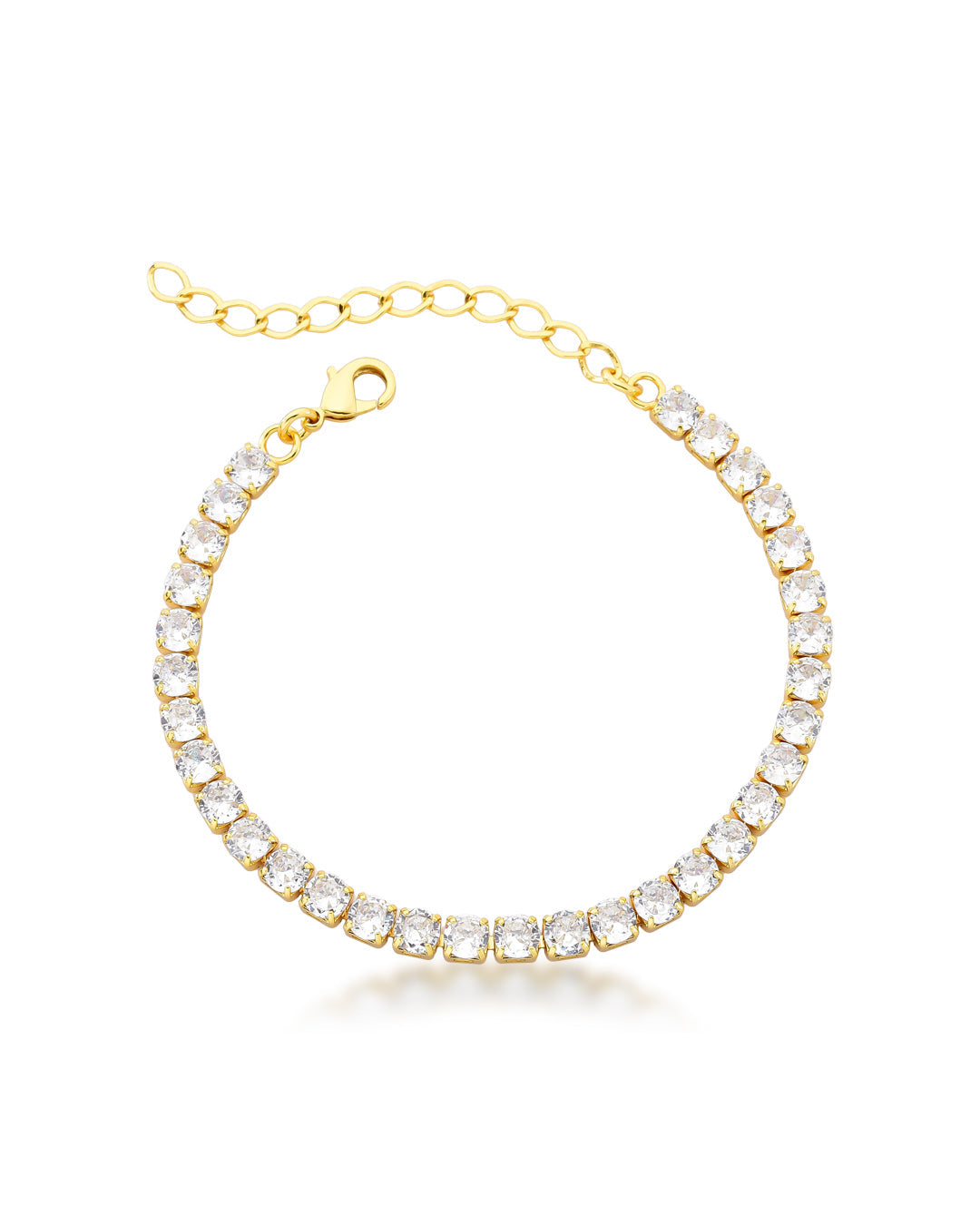 Pulseira Cravejada com Zircônia | Banhada a Ouro 18k