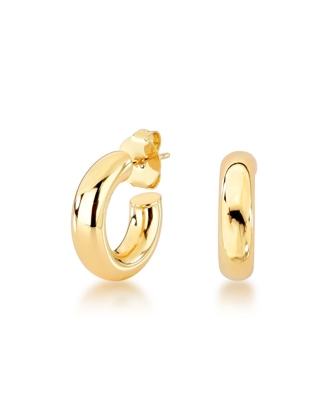 Brinco Argola Tubo Liso | Banhado a Ouro 18k