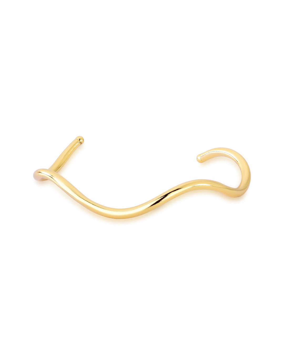 Bracelete com Aro Ondulado Banhado a Ouro 18k