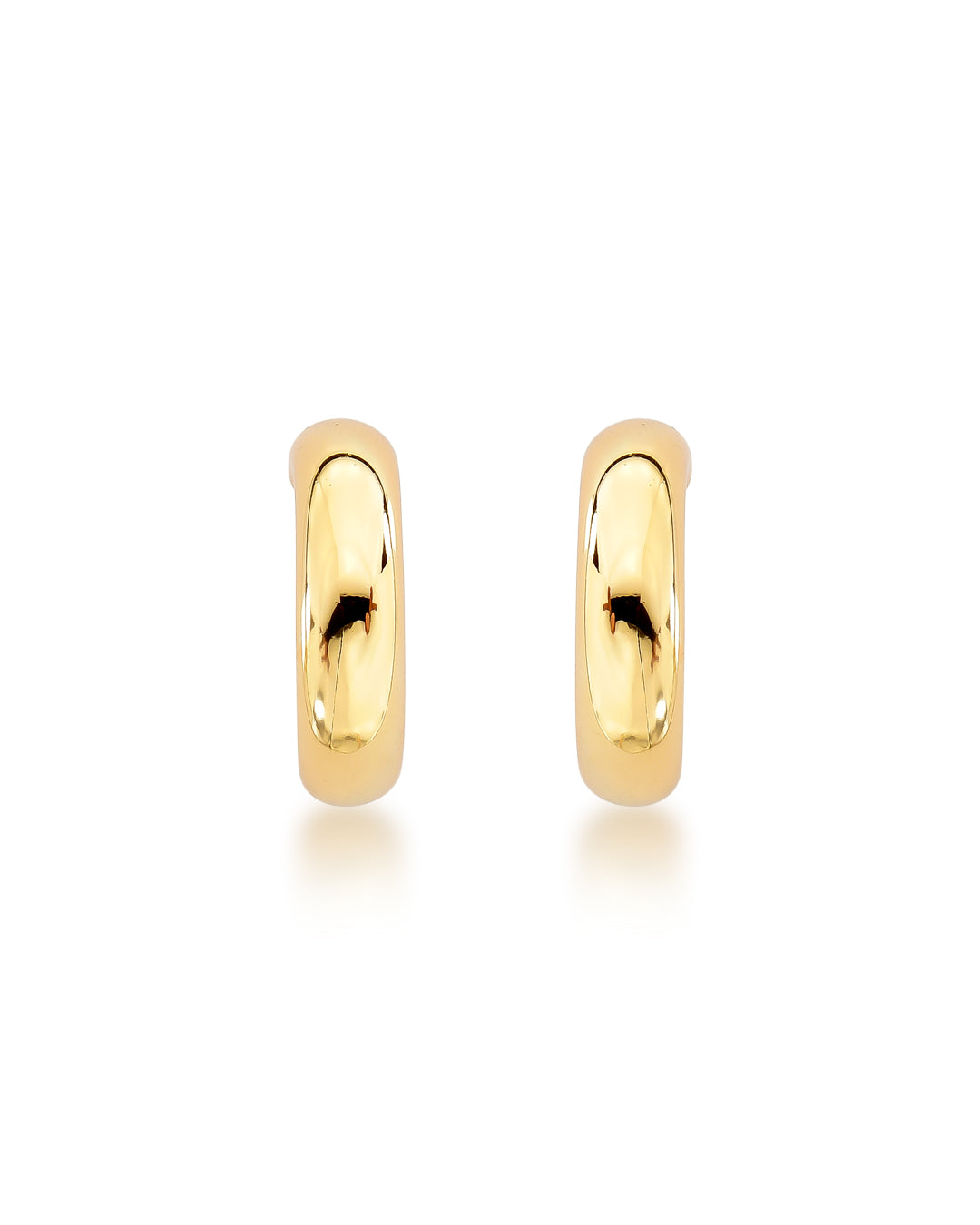 Brinco Argola Tubo Liso | Banhado a Ouro 18k