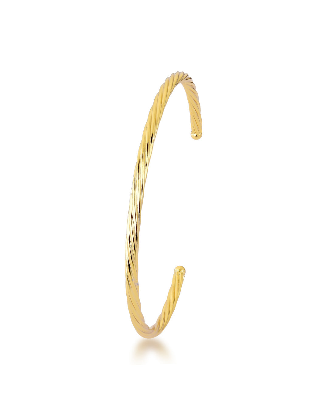 Bracelete de Aro Torcido Banhado a Ouro 18k