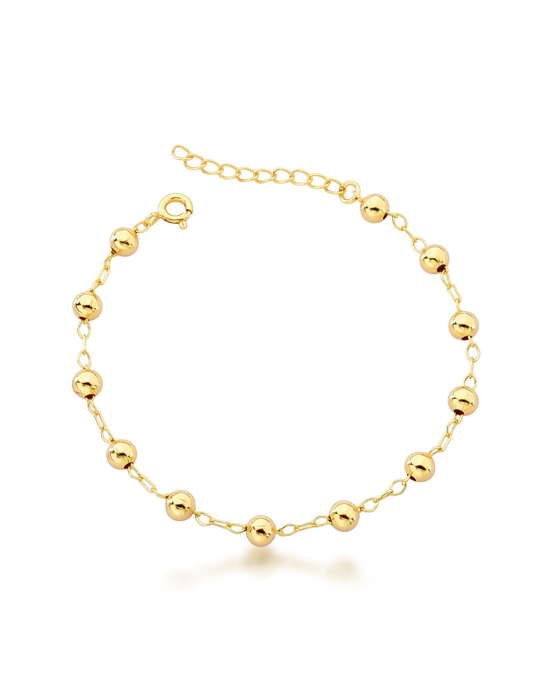 Pulseira de Bolas Lisas | Banhada a Ouro 18k